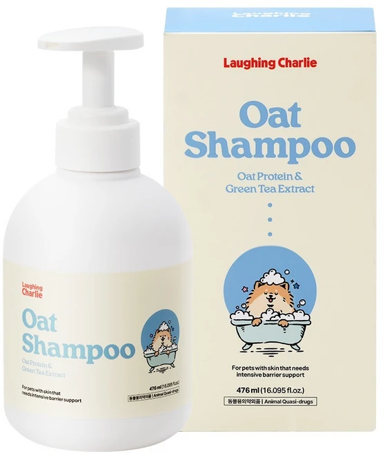 래핑찰리 반려동물 더 순수한 오트 샴푸, 476ml, 1개입, 1개 - 쿠팡