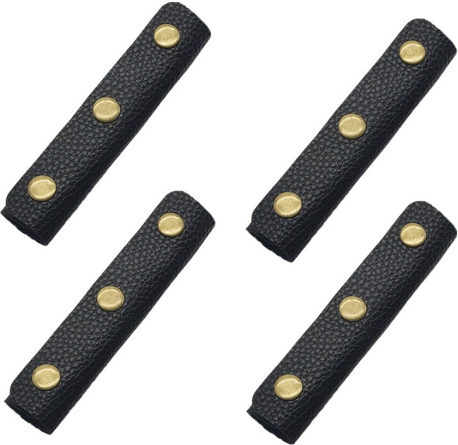 코히모 인조가죽 탈부착 가방 손잡이 커버 5W0615, 블랙, 4개