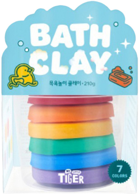 마이리틀타이거 저자극 목욕놀이 배쓰클레이 배쓰밤 만들기 혼합색상, 210g, 1개