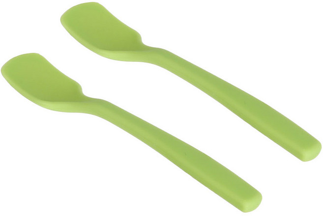 플라라 프리미엄 실리콘 요거트 스푼, 연두, 2개, 스푼 2p