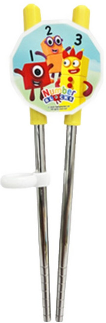 르번 유아용 넘버블록스 양손 교정 젓가락, 혼합색상, 1개