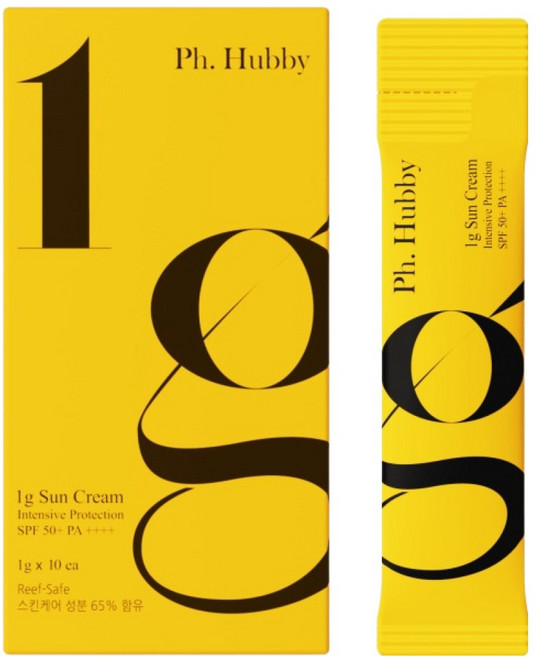 PH.HUBBY Intensive Protection 1g旅行用防曬乳 SPF50+ PA++++ 10入, 10g, 1個