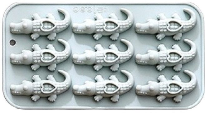 이홈베이킹 악어 9구 실리콘몰드, 랜덤발송, 1개