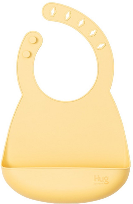 마더케이 허그 이유식 턱받이, 레몬, 1개