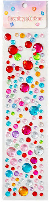 큐빅 보석스티커 원형보석, 혼합색상, 1개