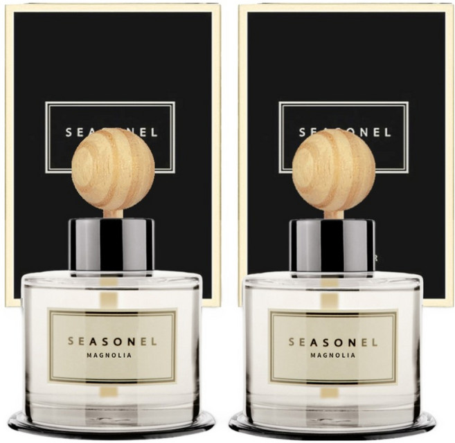 시즈넬 차량용 디퓨저 50ml 본품 + 우드볼 세트, 맥놀리아, 2세트