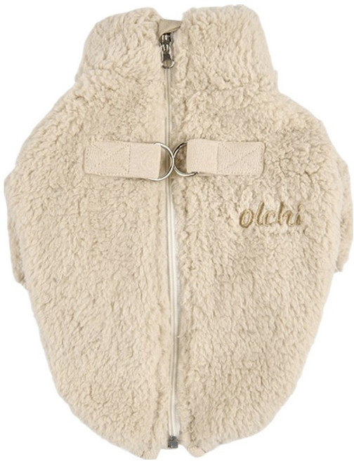 올치 반려동물 웜업 플리스 하네스 점퍼 JM6857, 베이지, 1개