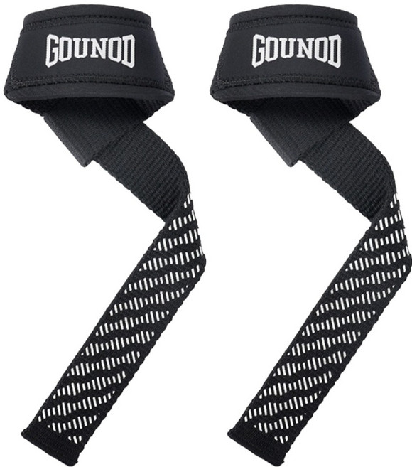SKDK Sales Pick 握力帶 2入, 1套, GOUNOD 黏貼式斜紋帶 黑色