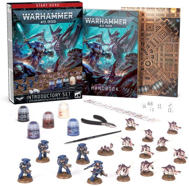 워해머 40000 스타터 40k 입문 세트 보드게임 GW60010199059, 혼합색상, 1세트