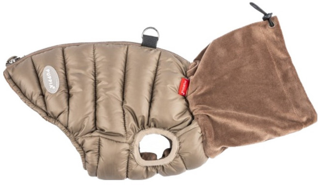 퍼피아 반려동물 글래셔 스누드 푸퍼 하네스 패딩 UV2261, 브라운, 1개