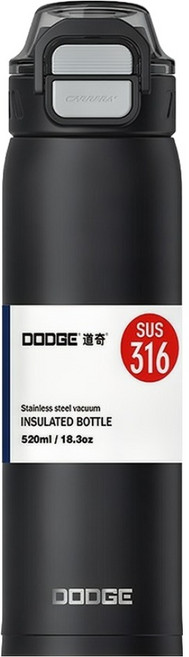 DODGE 道奇 尚品雙飲保溫杯, 1個, 顏色隨機, 520ml