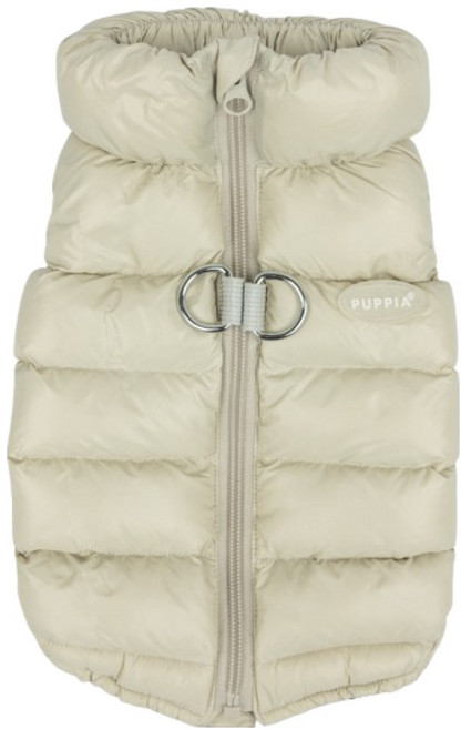퍼피아 반려동물 코튼캔디 등지퍼 경량 하네스 패딩 UM2271, 아이보리, 1개