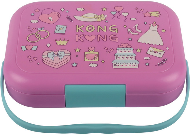 kong kong 迷你手提便當盒, 1個, 淺紫色