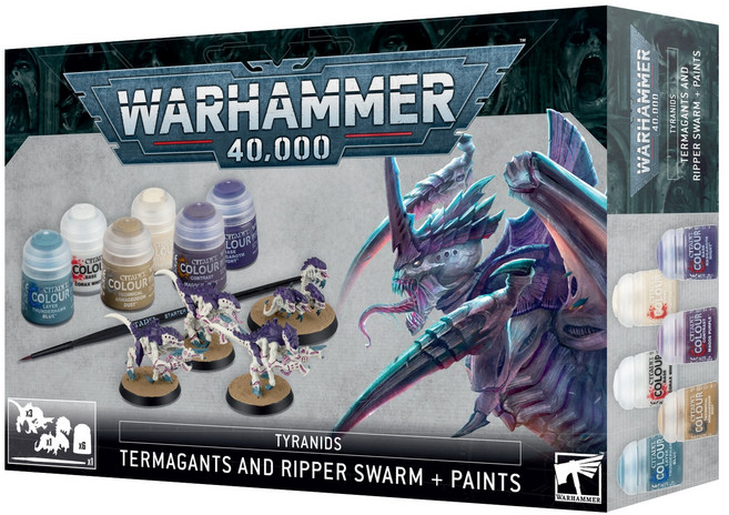 워해머 40000 스타터 티라니드 페인트 세트 GW55170106001, 혼합색상, 1세트