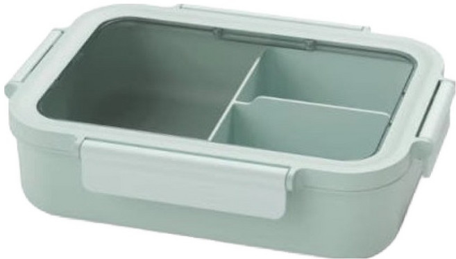 콩콩 컴팩트 밀폐 도시락통, 그린, 1개