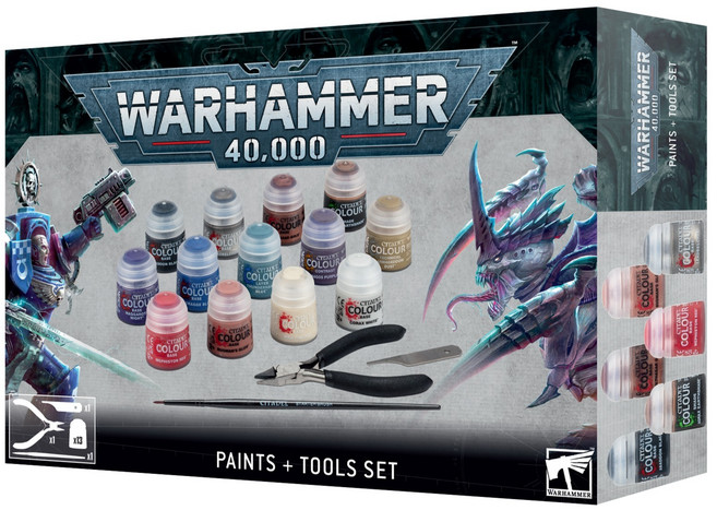 워해머 40000 스타터 워해머 40K 페인트 도료 세트 GW55170199001, 혼합색상, 1세트