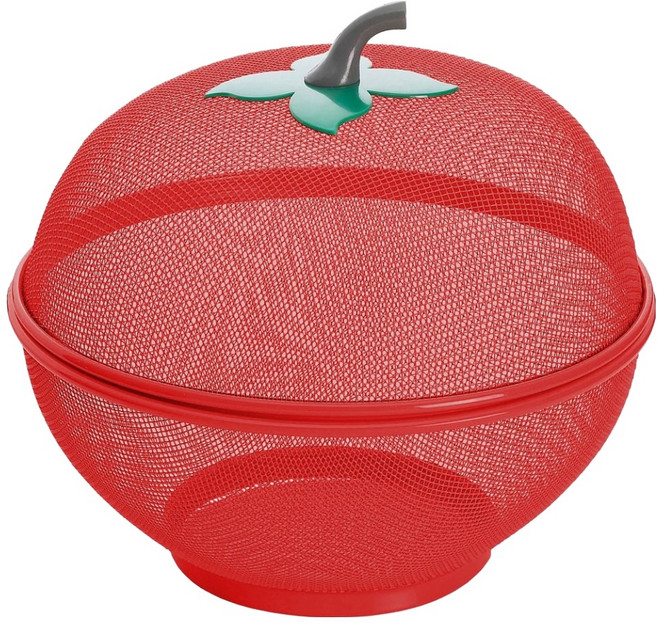 EXCELSA 蘋果造型2in1水果籃, 1個, 紅色