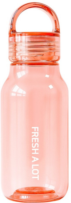 프레쉬어랏 트라이탄 핸들캡 에어 보틀, 핑크, 430ml, 1개