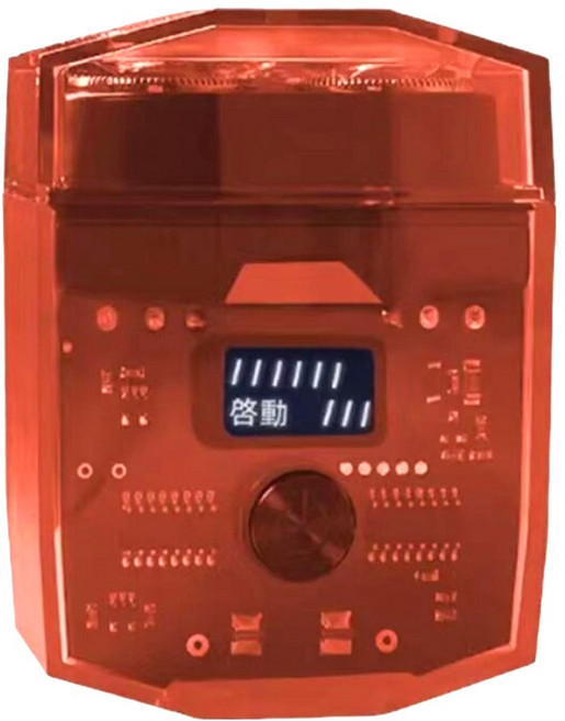 KONKA 康佳 透明數顯 迷你 電動刮鬍刀 IPX6防水 乾濕兩用 透明紅 KTXD-1320-T