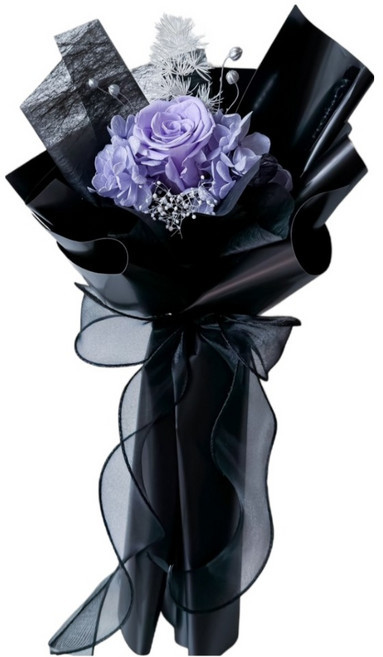 Floral M 謬思女神永生玫瑰花束, 紫色