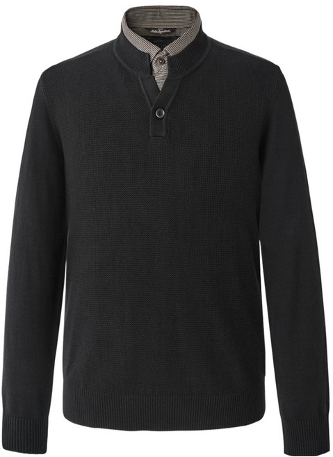 인디안 남성용 에리 투인원 무지 셔츠 카라 니트 MIEBP5F8321