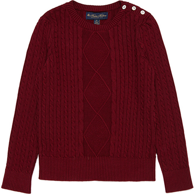 브룩스브라더스키즈 케이블 코튼스웨터