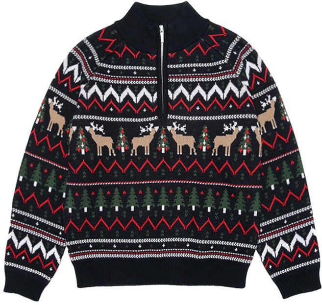 브룩스브라더스키즈 코튼 페어아일 스웨터