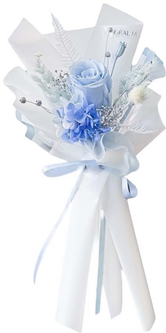 Floral M 愛在星空永生玫瑰花束, 藍色