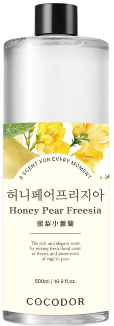 COCODOR 珂珂朵爾 擴香補充瓶 大容量, Honey Pear Freesia 蜜梨小蒼蘭, 500ml, 1瓶