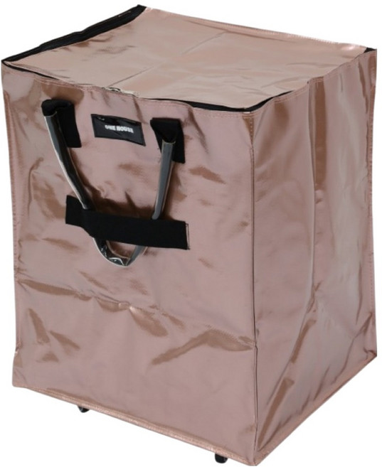 ONE HOUSE 丹麥附輪超大容量手提防水折疊購物車 OH-Q329-C 大款 70L, 1個, 奶茶金