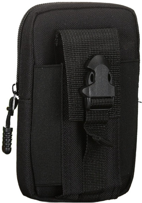 에픽스 벨트형 핸드폰 허리 가방 파우치, 블랙, 1개