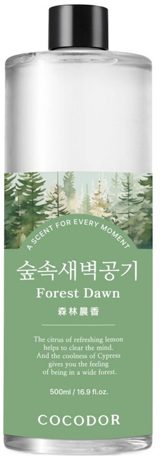 COCODOR 珂珂朵爾 擴香補充瓶 大容量, Forest Dawn 森林晨香, 500ml, 1瓶