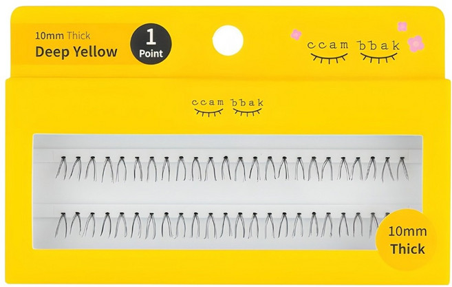 ccam bbak 單株假睫毛 包裝版 濃密款 10mm, 黑色, 1盒