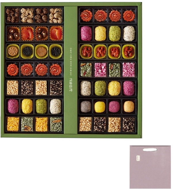 교동한과 꽃새댁 한과세트 + 쇼핑백, 716g, 1세트