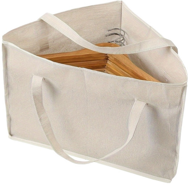 오템 옷걸이 수납 가방 삼각형 손잡이형 아이보리, 1개, 1개입