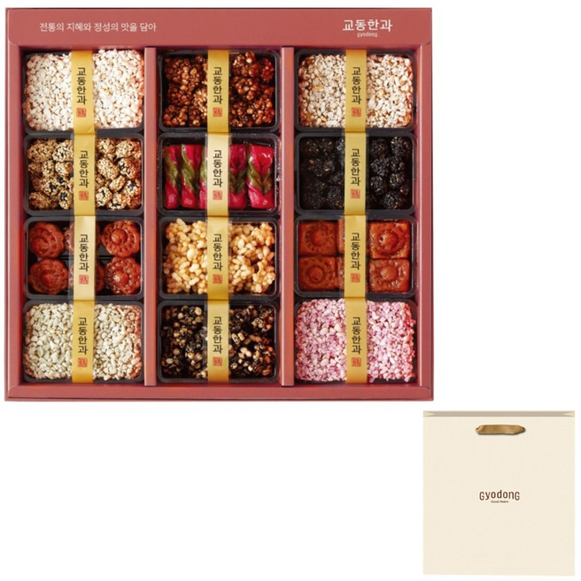 교동한과 교동복 한과세트 + 쇼핑백, 260g, 1세트