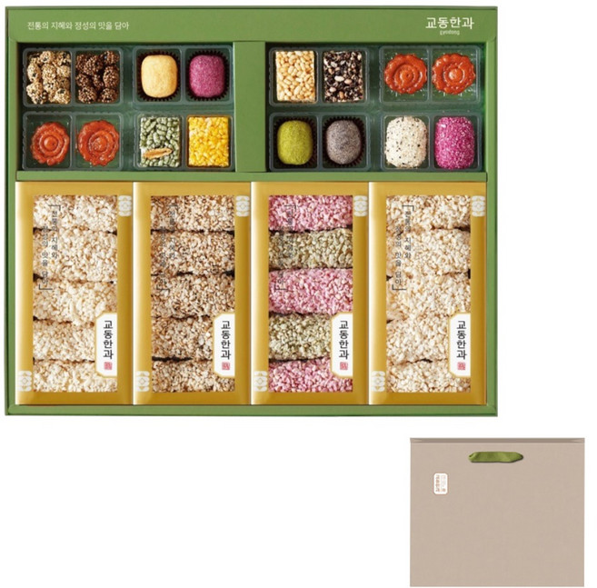 교동한과 하늘연달 세트 + 쇼핑백, 274g, 1세트