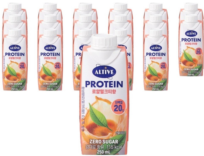 얼티브 프로틴 로얄밀크티향, 18개, 250ml