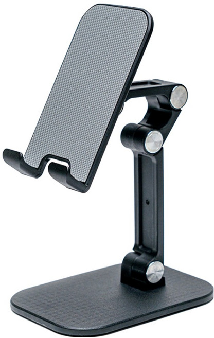 구스페리 4단 탁상용 휴대폰 거치대, 블랙, 1개