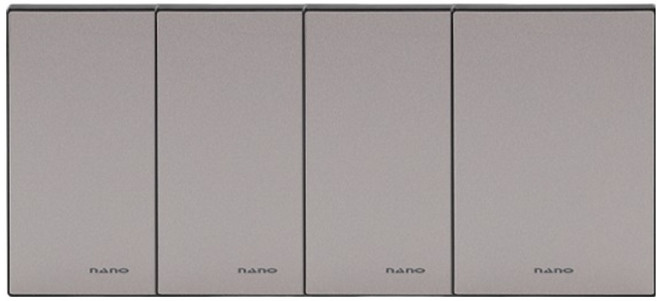 나노 전기 아트2 SIMPLE 1개용 플레이트 맹커버 펄그레이, 4개
