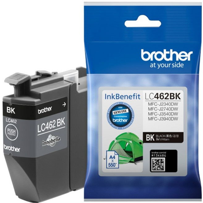 브라더 잉크 LC462-BK, 검정, 1개