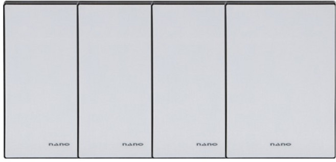 나노 전기 아트2 SIMPLE 1개용 플레이트 맹커버 블랙, 4개