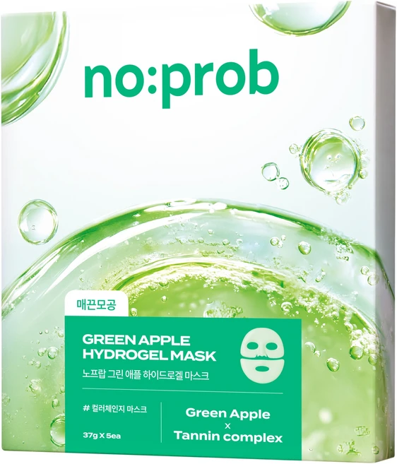 노프랍 그린 애플 하이드로겔 마스크 185g, 1개, 5개입 - 쿠팡