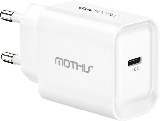 모디스 30W GaN PD 3.0 PPS 초고속 충전기 어댑터, 화이트, 1개