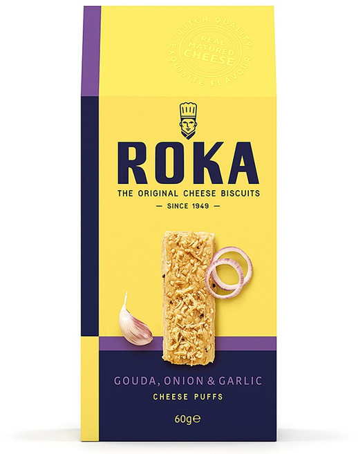 ROKA 고다 치즈 패스츄리 어니언 앤 갈릭, 60g, 1개