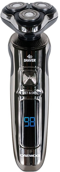 대우어플라이언스 건습식 3헤드면도날 LED디스플레이 C타입 충전 4D플로팅헤드 전기 면도기, DES-KP8605