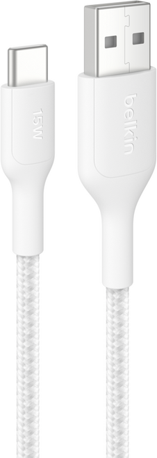 벨킨 USB A-C USB IF 브레이디드 케이블 CAB022fq, 화이트(CAB022fq2MWH), 1개, 2m