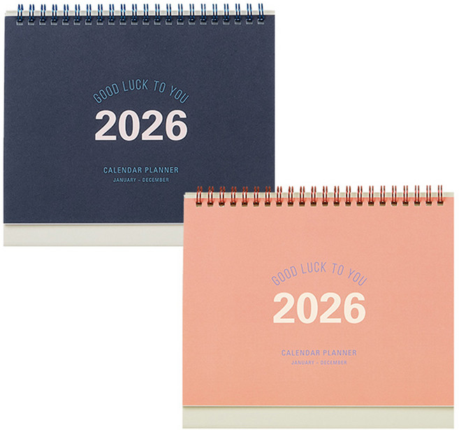 테이블토크 2026 캘린더 플래너 2종 세트, 인디고블루, 코랄핑크, 1세트