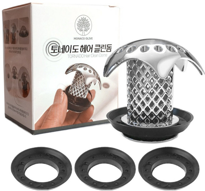 모나코올리브 토네이도 헤어클린돔 욕조캡 실버, 1개