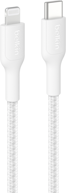 벨킨 C타입-애플8핀 라이트닝 브레이디드 케이블 CAA022fq, 화이트(CAA022fq1MWH), 1개, 1m